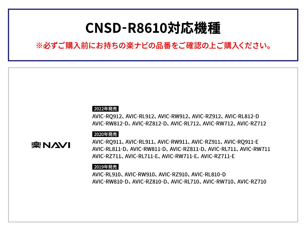 カロッツェリア 楽ナビマップ TypeVIII Vol.6 SD更新版 CNSD-R8610