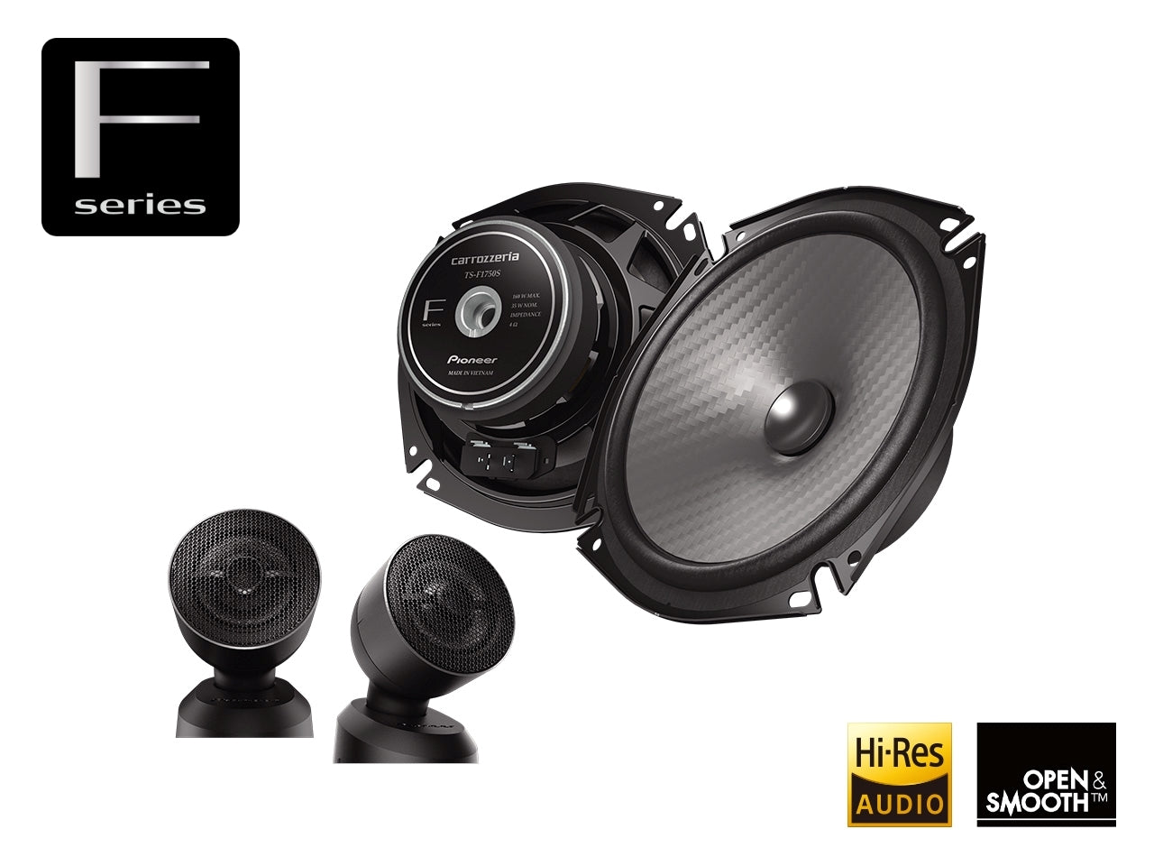 ハイエース/デリカD:5/デリカミニ/N-BOX/スイフト/スペーシア用 17cmセパレート2ウェイスピーカー TS-F1750S