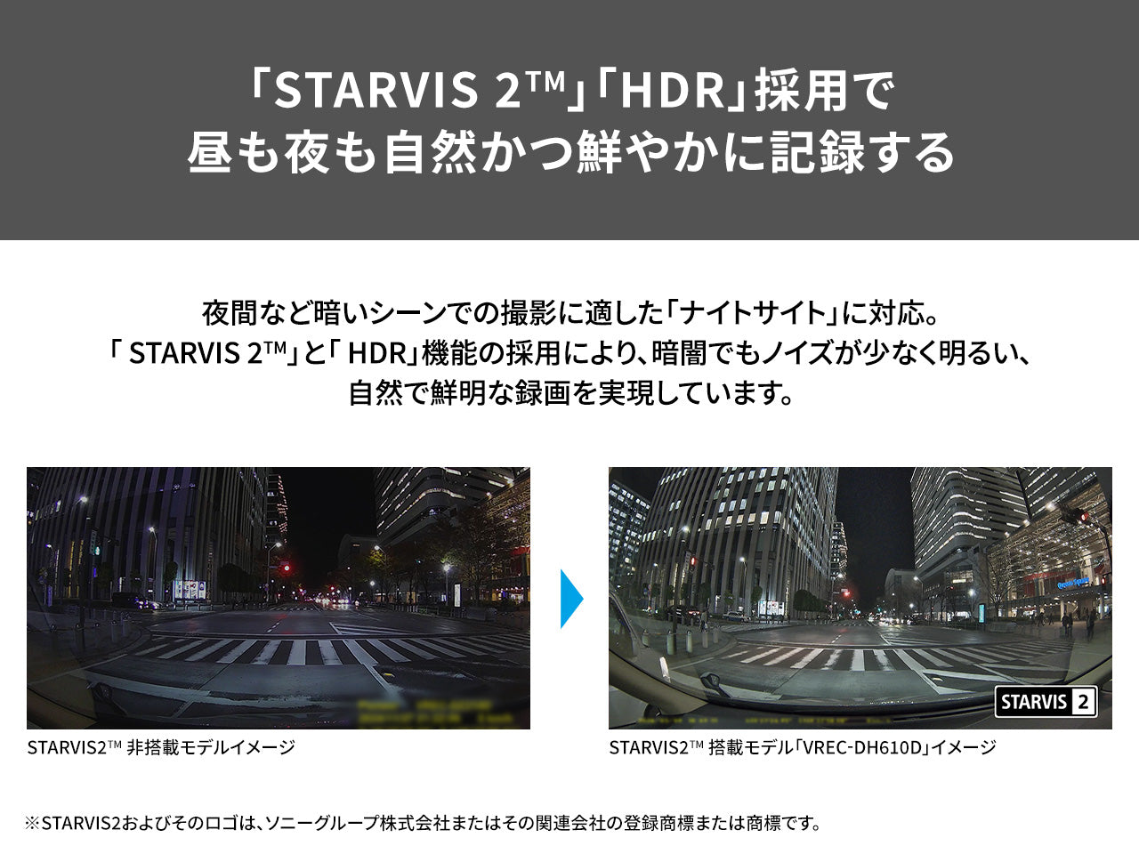 前後2カメラ 370万画素 24時間駐車監視 ドライブレコーダーユニット